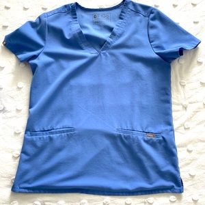 Figs Scrub set both small. Ceil blue. Used.